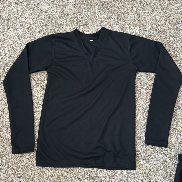 Black DIY costume pant and full sleeve t shirt set boys size M (8-10) unisex too - Picture 2 of 5